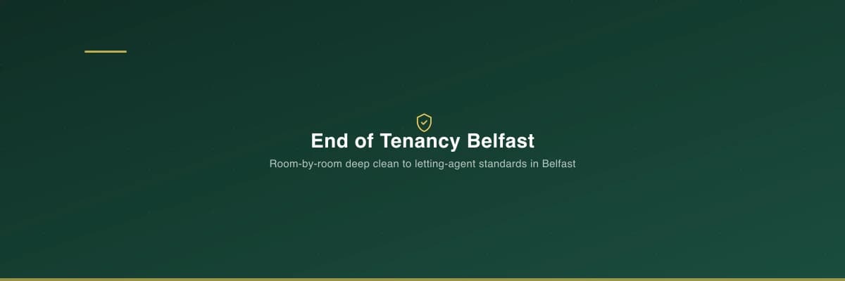 End of tenancy deep clean in a Belfast flat ready for letting agent inspection